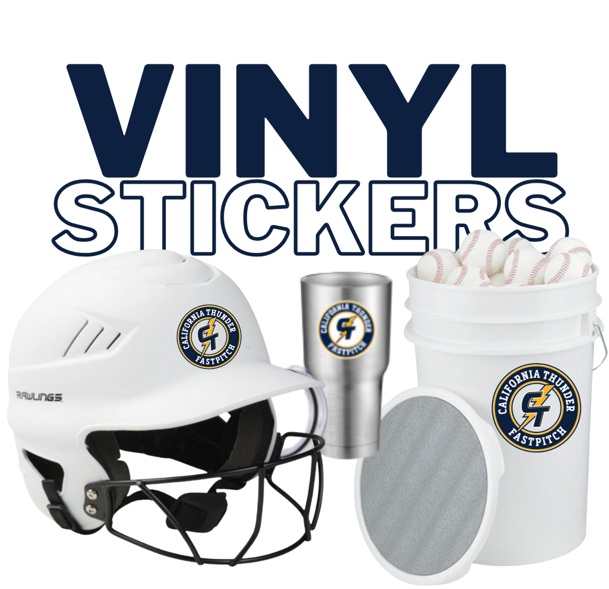 CT Vinyl Stickers, Small & Large Circle Logo