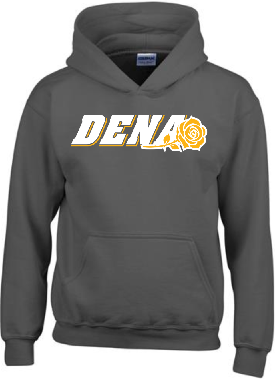 PGSA Hoodie, Charcoal (White & Gold DENA Logo)