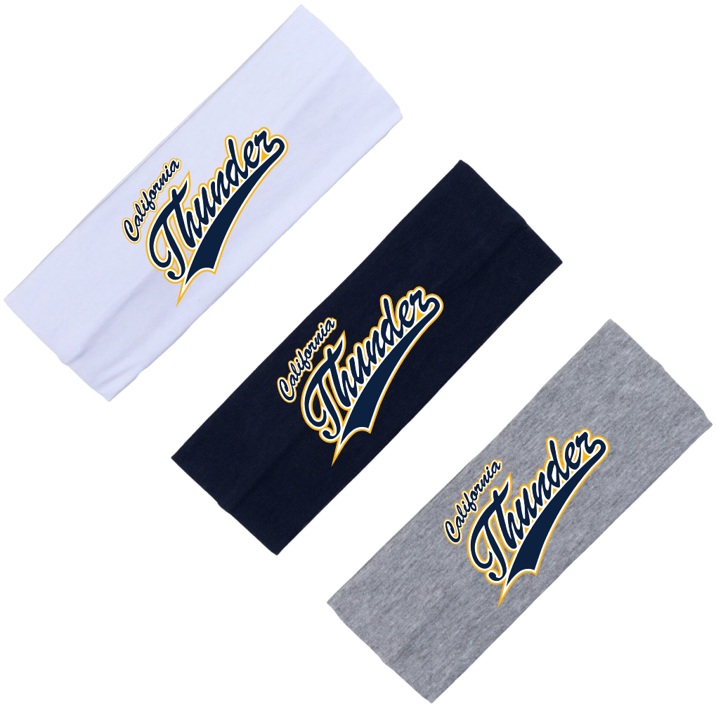 CT Head Band, Navy/Gold Thunder Logo