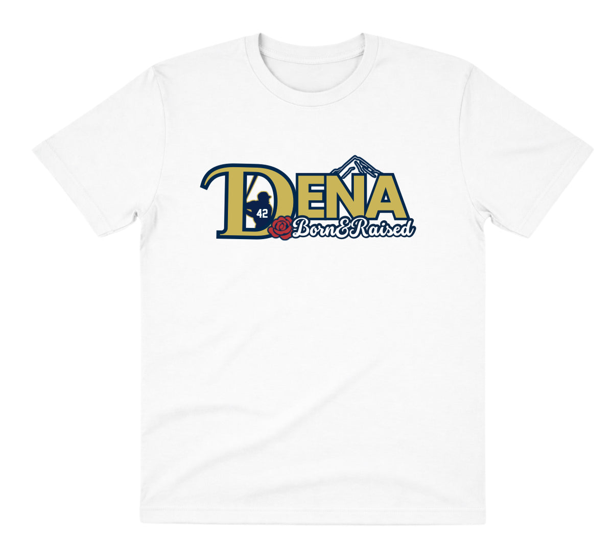 DENA White Dry Fit Shirt: Born & Raised