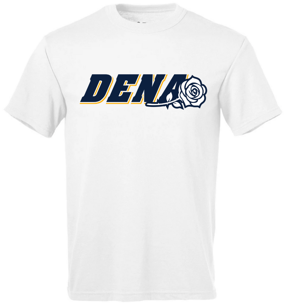 PGSA Jersey w/ Number, White (Navy w/Gold DENA Logo)
