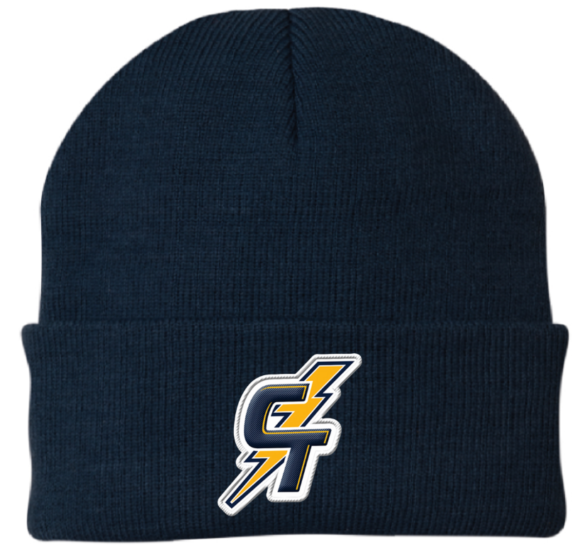 CT Beanie, Embroidered Bolt Patch