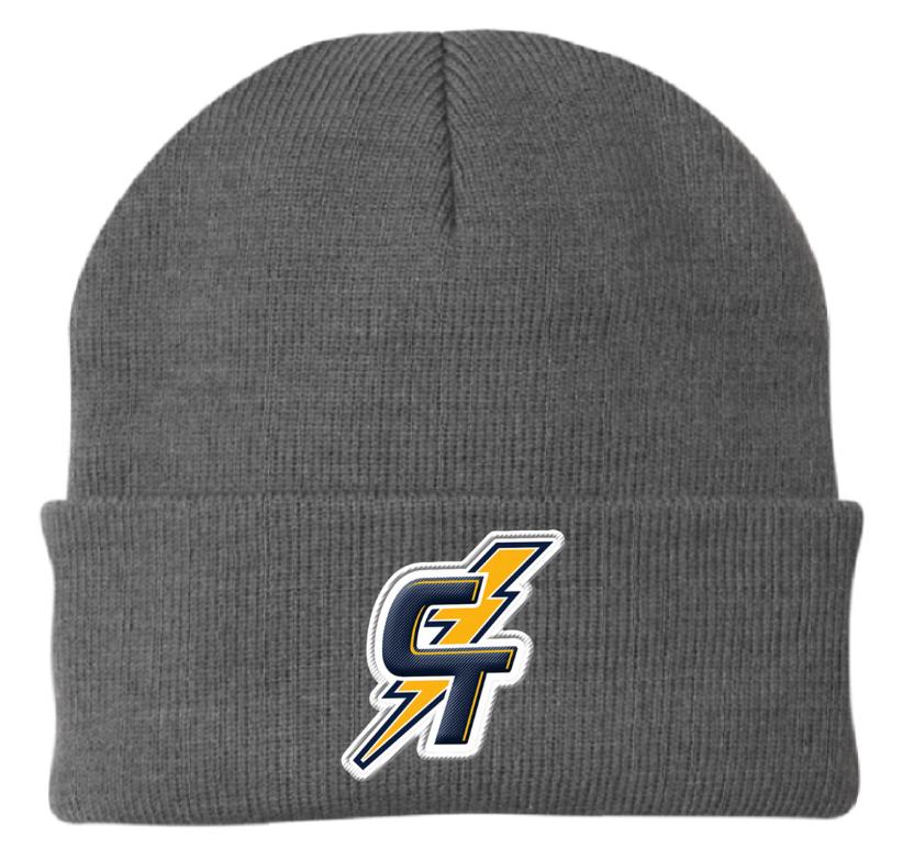 CT Beanie, Embroidered Bolt Patch
