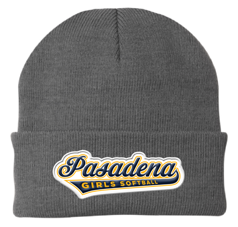 PGSA Beanie, Charcoal (Blue/Gold Pasadena Logo)