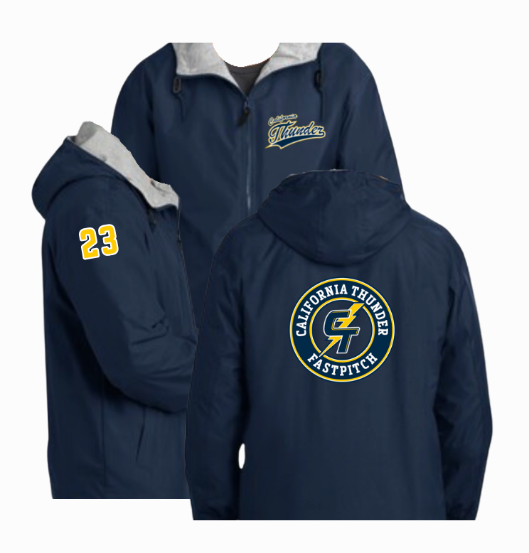 CT Hooded Jacket w/ Jersey #, Waterproof Fleece Lining