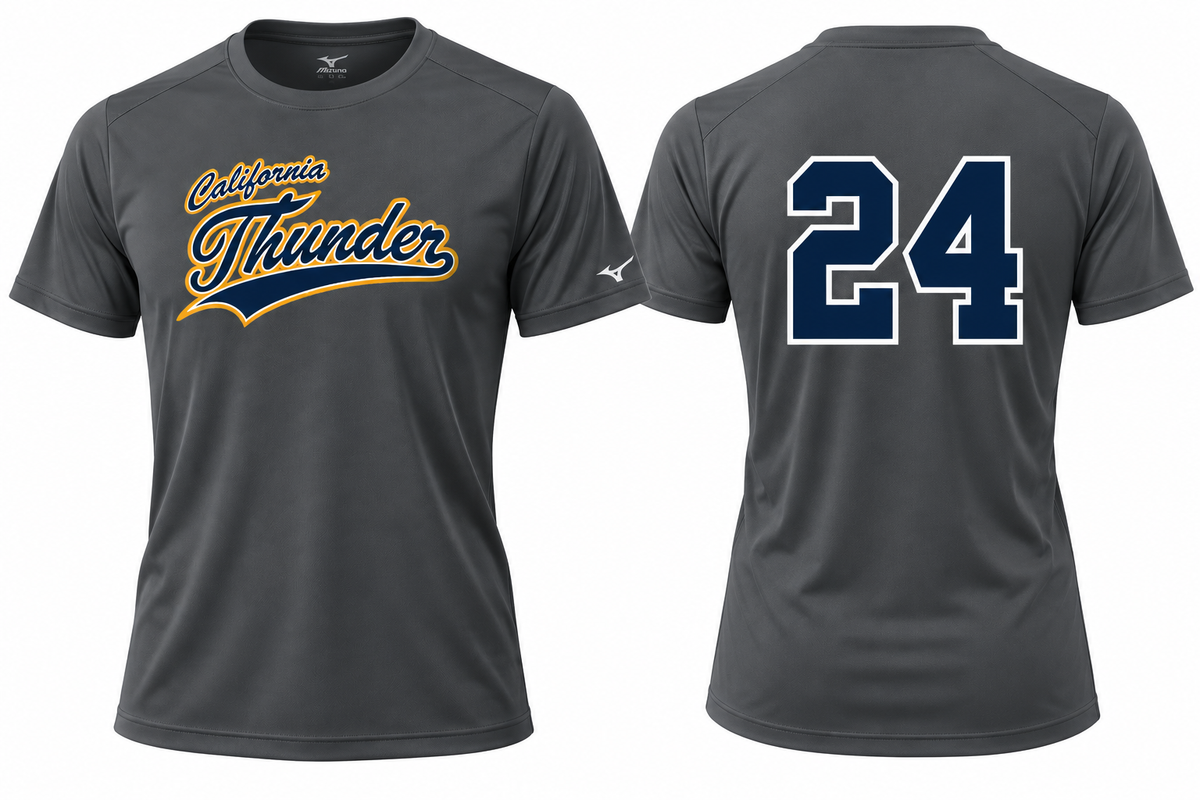CT Mizuno NXT Dry Fit Jersey, Charcoal (Navy w/Gold Thunder) - Coming Soon