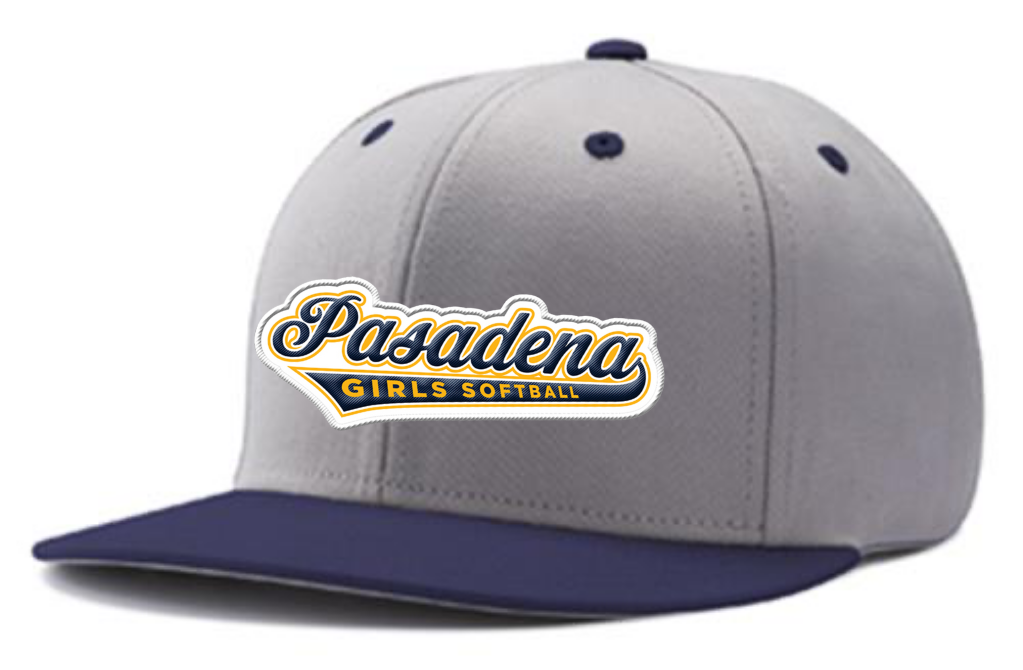 PGSA Snapback Hat, Grey/Navy (Embroidered Pasadena)