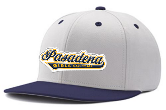PGSA Snapback Hat, White/Navy (Embroidered Pasadena)