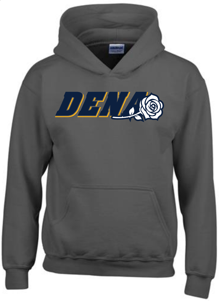 PGSA Hoodie, Charcoal (Navy w/Gold DENA Logo)