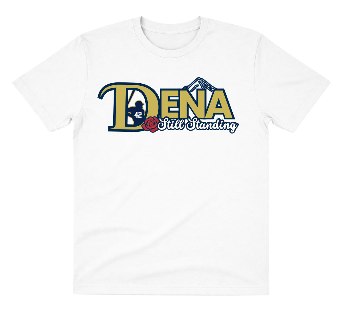 DENA White Dry Fit Shirt: Still Standing