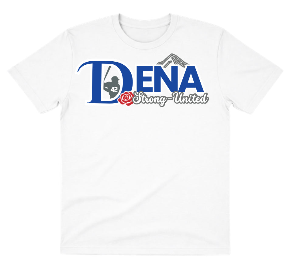 DENA White Dry Fit Shirt: Strong & United