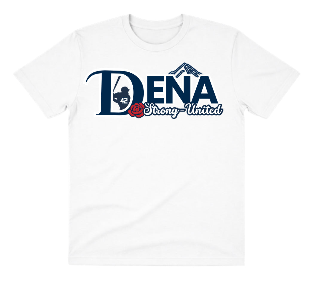 DENA White Dry Fit Shirt: Strong & United