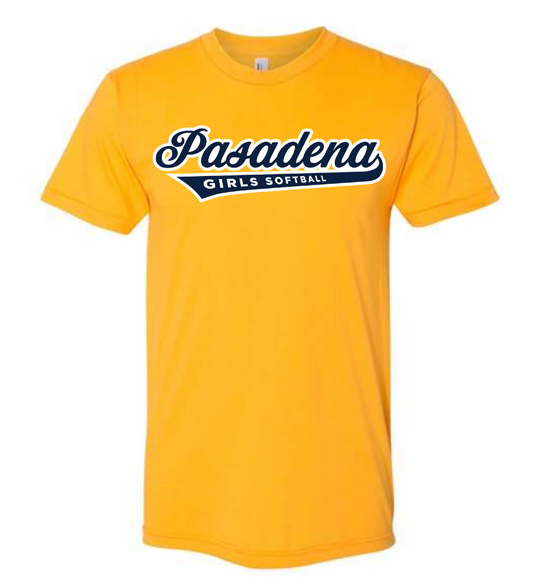PGSA Jersey w/ Number, Gold (Navy & White Pasadena Logo)