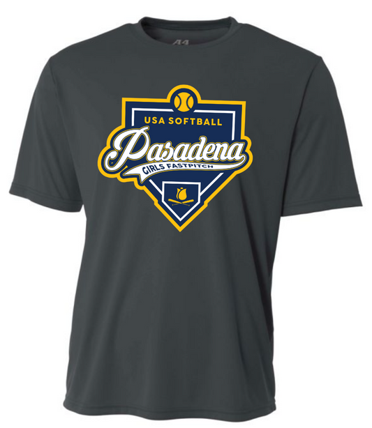 PGSA Dry Fit Shirt, Charcoal (Plate Logo)