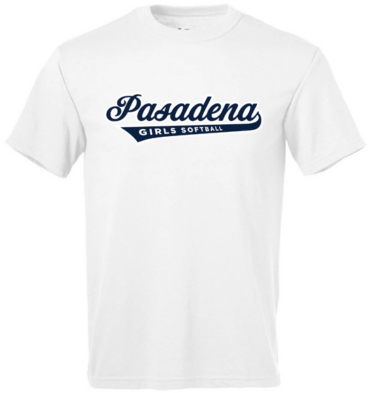 PGSA Jersey w/ Number, White (Navy w/White Pasadena Logo)