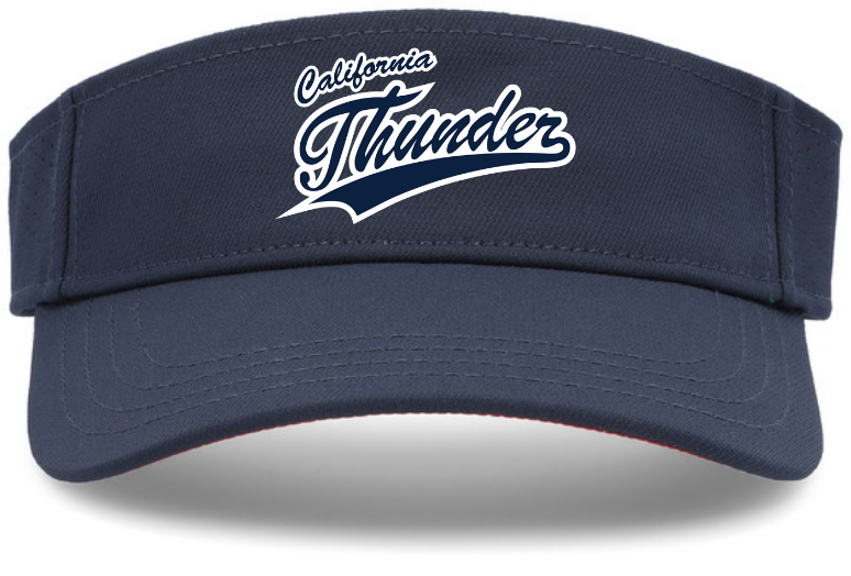 CT Sport-Tek Visor, Navy w/White Thunder