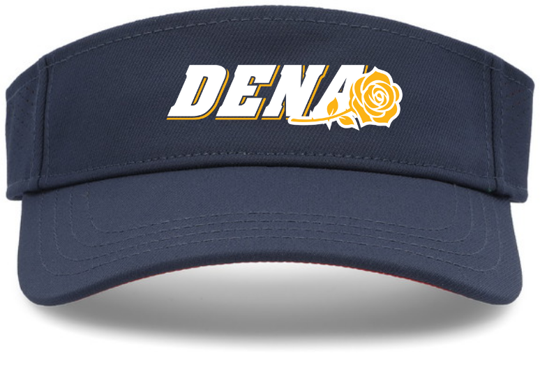 PGSA Sport-Tek Visor, Navy (White w/Gold DENA Logo)