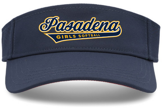 PGSA Sport-Tek Visor, Navy (Navy/Gold Pasadena Logo)