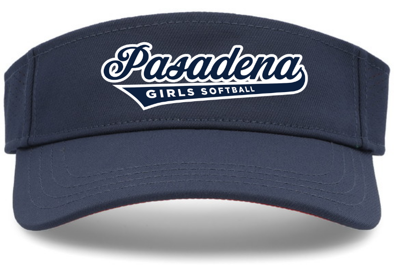 PGSA Sport-Tek Visor, Navy (Navy/White Pasadena Logo)