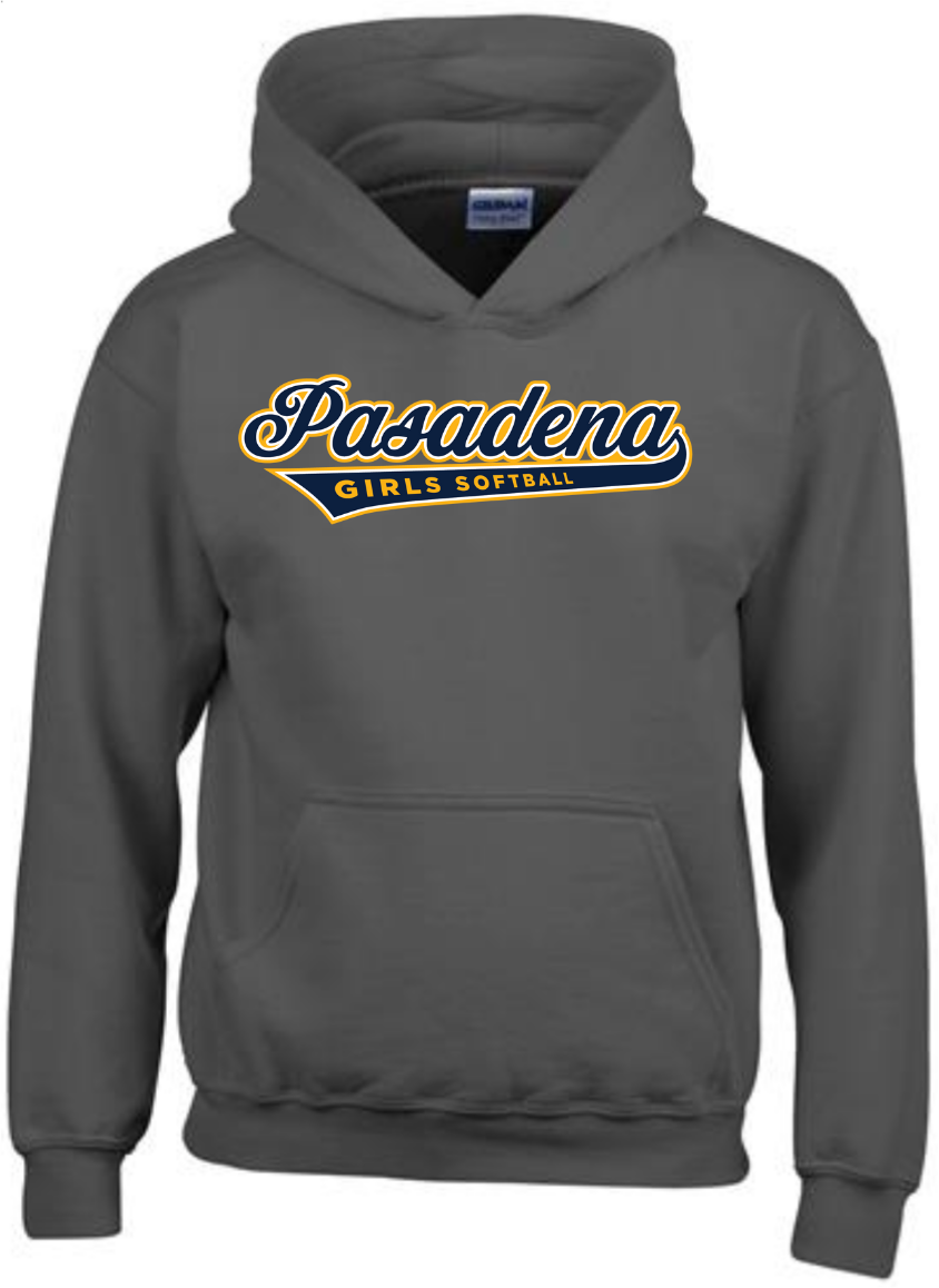 PGSA Hoodie, Charcoal (Navy w/Gold Pasadena Logo)