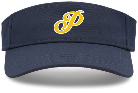 PGSA Sport-Tek Visor, Navy (Gold/White Outline P Logo)