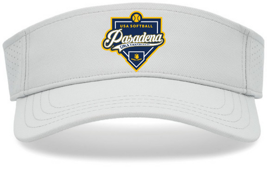 PGSA Sport-Tek Visor, White (Home Plate Logo)